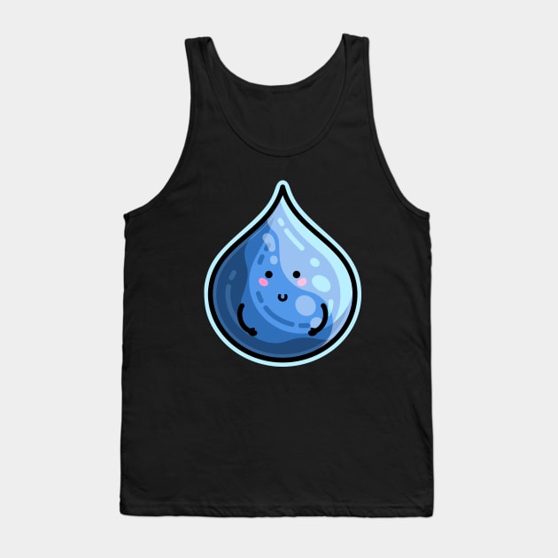 Kawaii Cute Water Droplet Tank Top by freeves